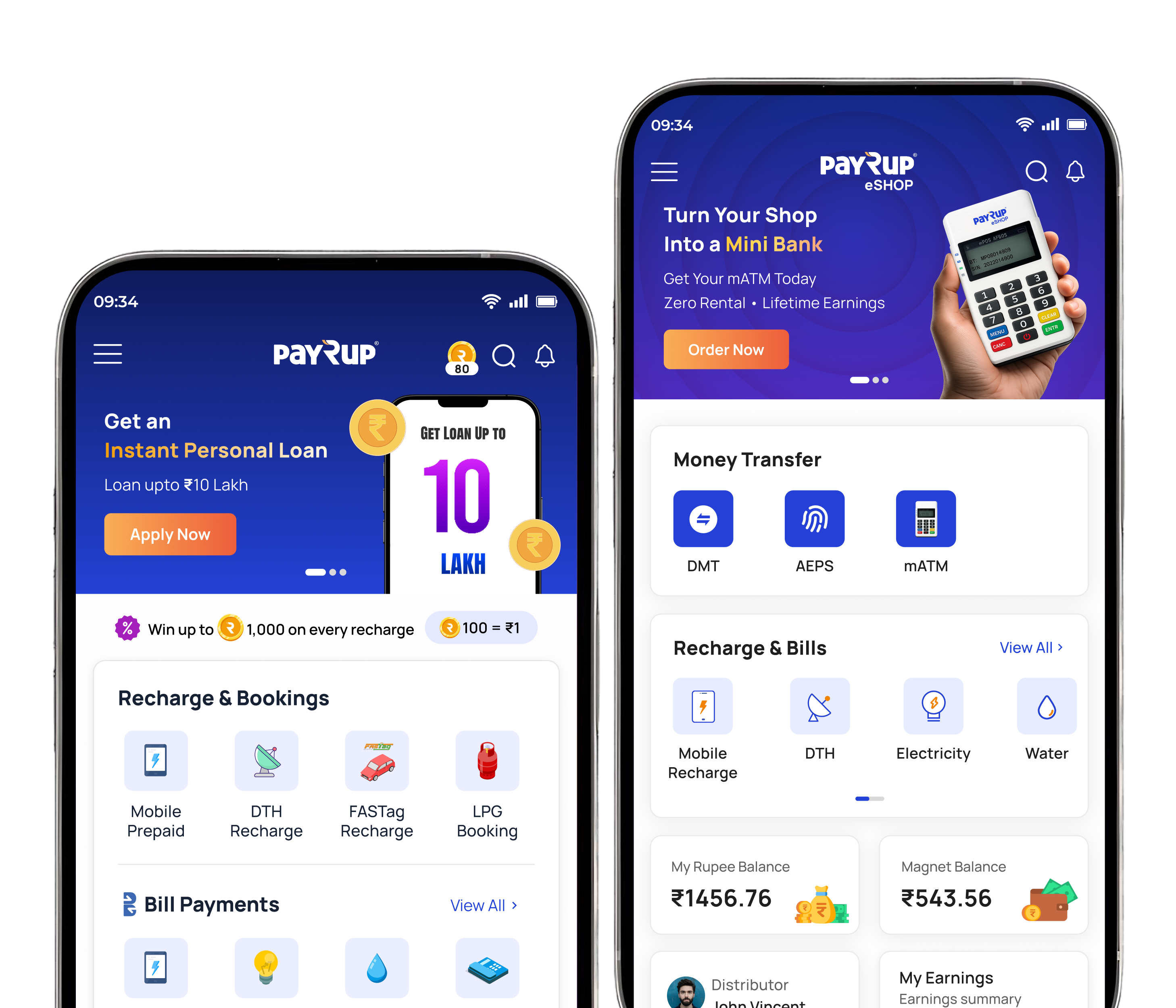 PayRup and PayRup eShop App Mockup